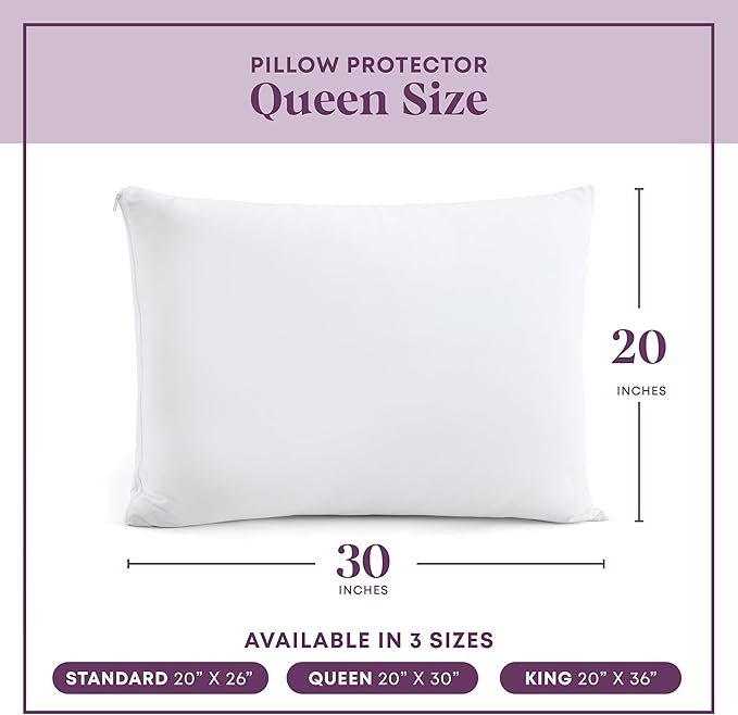 CirclesHome Pillow Protectors 6 Pack Queen Zippered - Image 6