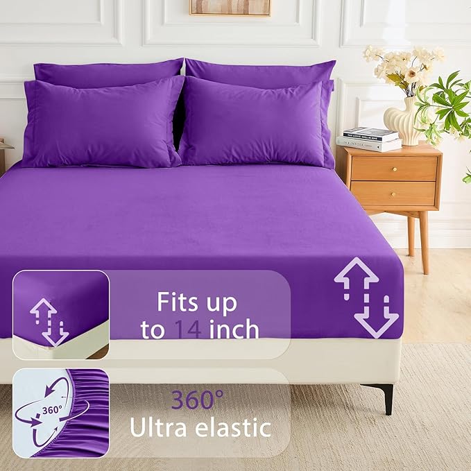 MUXHOMO 7 Pieces King Comforter Set, Soft Bed in a Bag King Size, All Season - Image 6