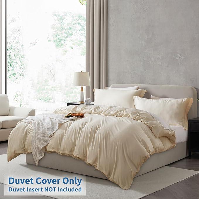 Nestl Beige Cream Duvet Cover King Size - Image 2