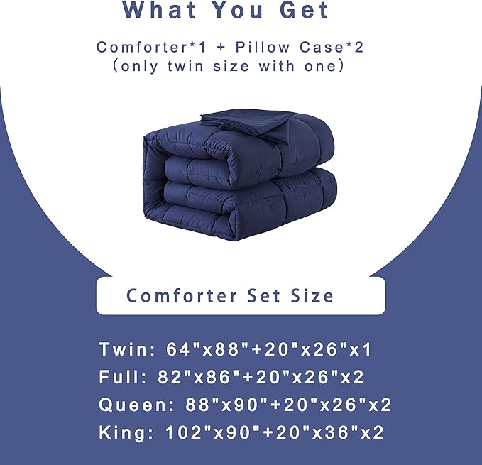 DOWNCOOL King Size Comforter Set -All Season Bedding Comforters Sets - Image 6