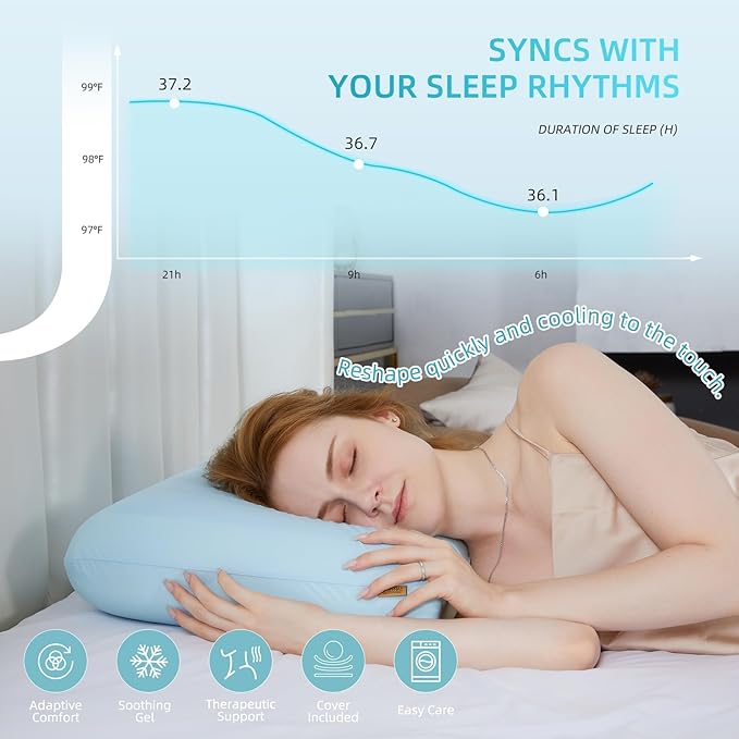 SAPHREAS Cooling Gel Memory Foam Pillow - Image 5