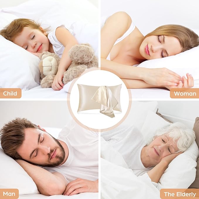 Silk Pillowcase for Hair and Skin, 2 Pack 100% Mulberry Silk Pillowcase 25 Momme - Image 6
