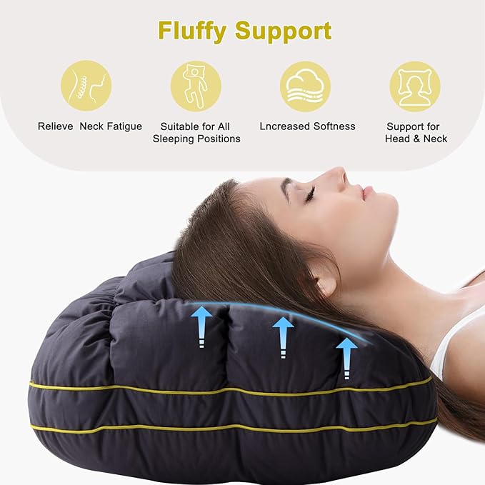 YOUR MOON Fluffy Support Bed Pillow King Size, Luxury Hotel Quality Bed Pillows - Image 9