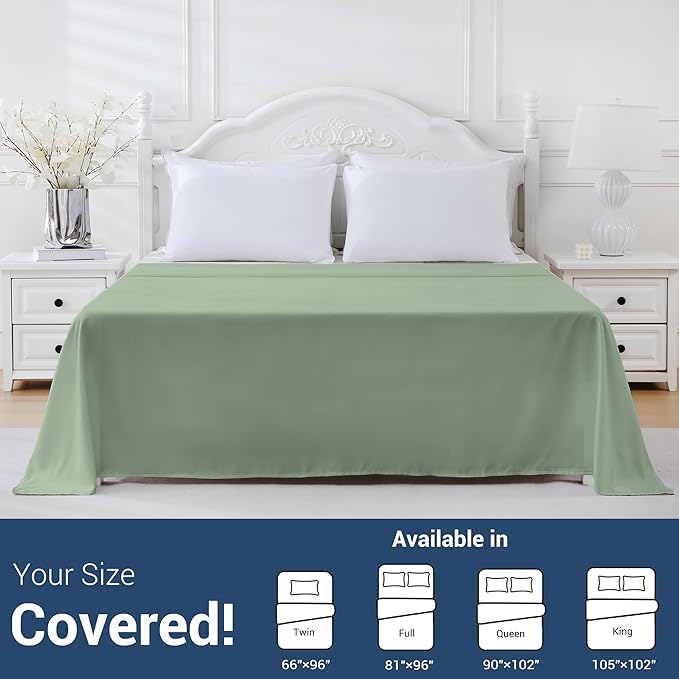 King Flat Sheet Only, 1 Pack Top Bed Sheets, Soft Breathable Brushed Microfiber - Image 5