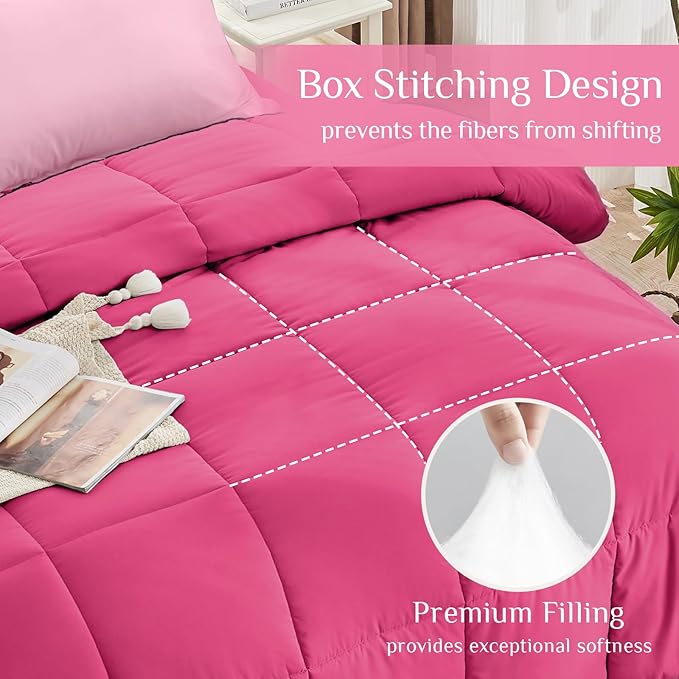 JOLLYVOGUE Full Comforter Set, Ultra-Soft Bed in a Bag Full Size 7 Pieces - Image 3
