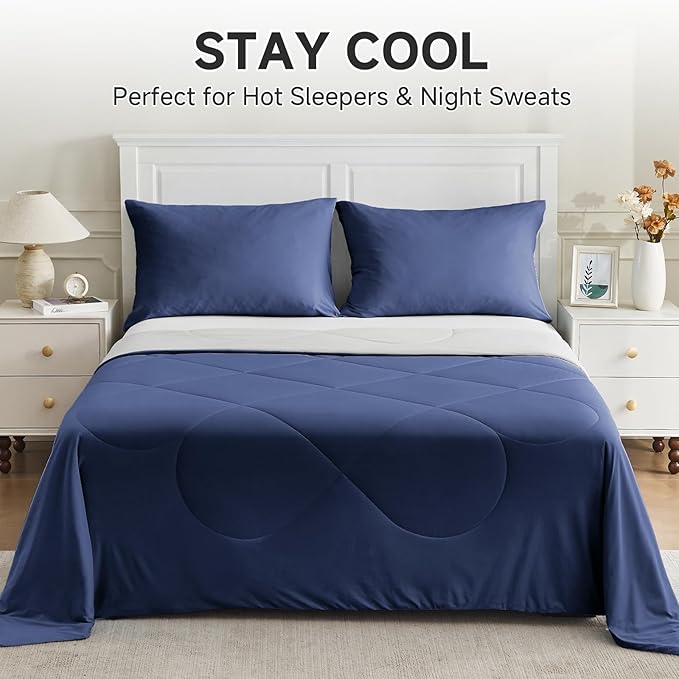 HOMFINE Cooling Comforter Japanese Double-Sided Cold Tech Fabric Cooling Blanket - Image 5