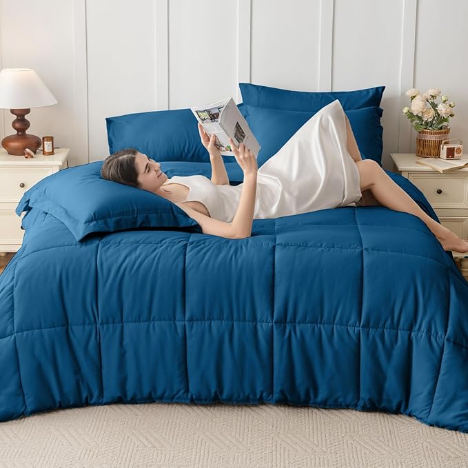 JOLLYVOGUE California King Comforter Set, Ultra-Soft Bed in a Bag Cal King Size - Image 7