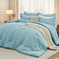 MUXHOMO 7 Pieces California King Comforter Set, Soft Bed in a Bag Cal King Size by MUXHOMO