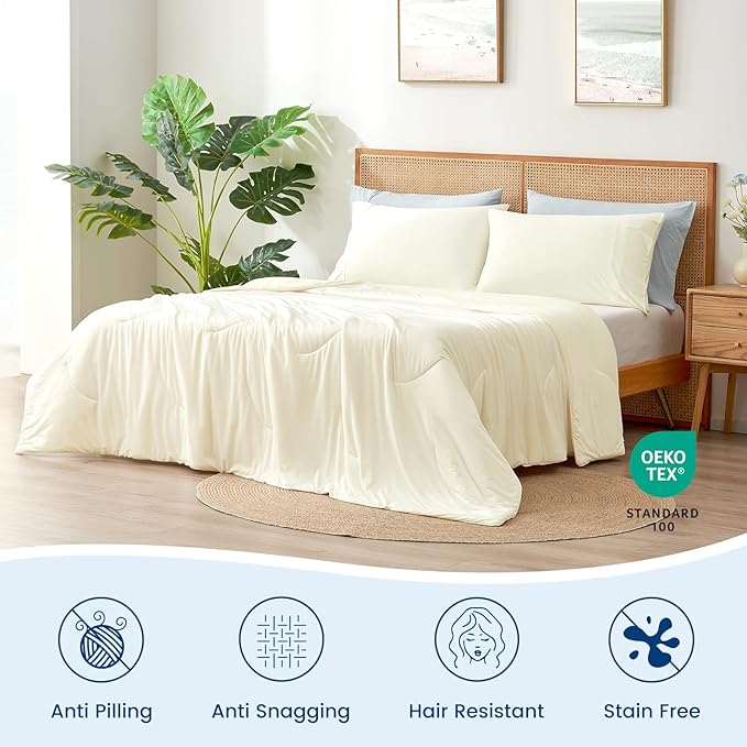 Cozy Bliss Cooling Comforter Queen Size, Reversible Lightweight Cooling Blankets - Image 6