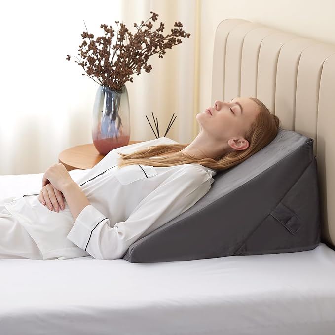 Bedluxe Wedge Pillow for Sleeping, Adjustable 9&12 Inch Foldable Bed Wedge - Image 9