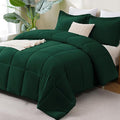 CozyLux Oversized Queen Comforter Set, 3 Pieces Emerald Green 98x98 Box by CozyLux
