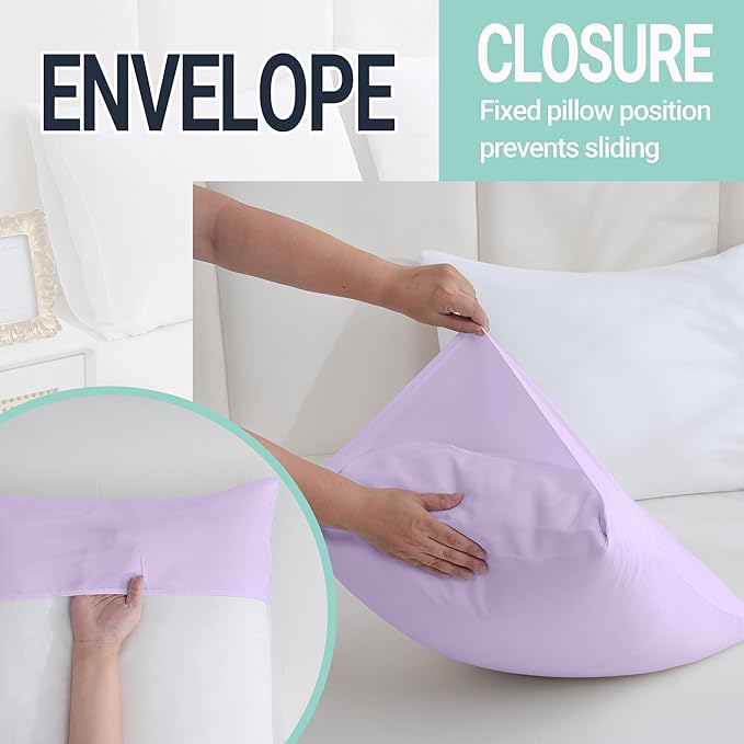 ZPECC Pillow Cases Standard Size Set of 4, 20x26 Envelope Closure Pillowcases - Image 5