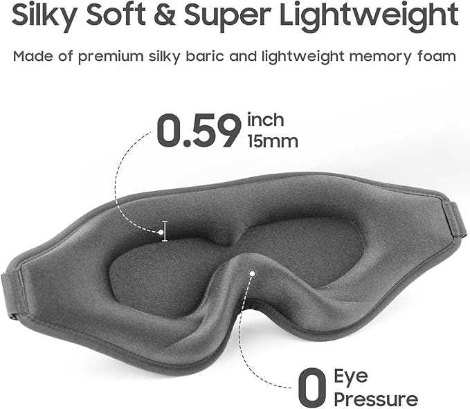 Sleep Mask - Total Blackout 3D Sleeping Mask, Super Lightweight & Silky Soft - Image 4