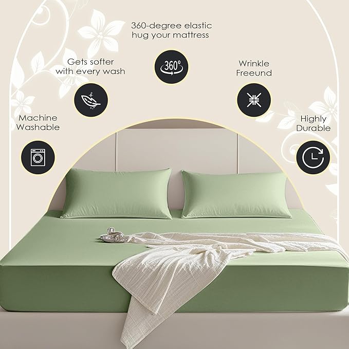 FreshCulture Twin XL Fitted Sheet Only – Premium Hotel-Quality Fitted Sheet - Image 4