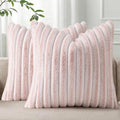 Pallene Faux Fur Plush Throw Pillow Covers 26x26 Set of 2, Luxury Soft Fluffy by PALLENE