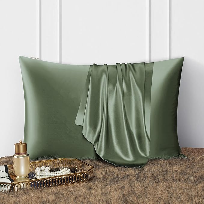 DISANGNI Silk Indulgence Set: 22 Momme 100% Natural Mulberry Silk Pillow Case & - Image 4