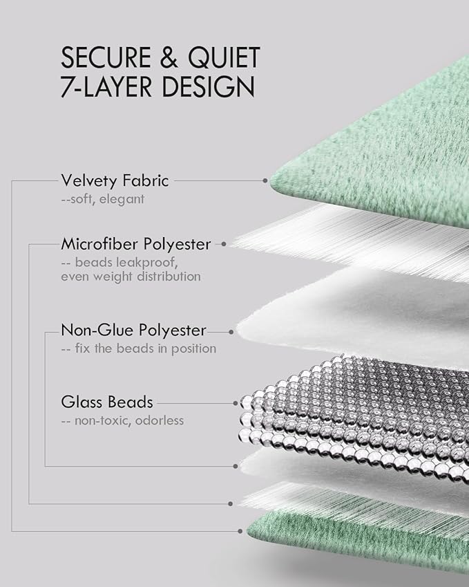Kaisa Weighted Blanket for Adults 7lbs 41" x 53", Cozy Luxury Crystal Velvet - Image 4