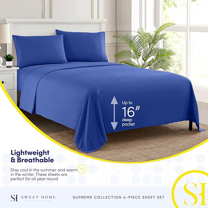 Twin XL Sheets - Breathable Luxury Sheets - 1800 Supreme Collection Extra Soft - Image 3