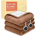 HOMLYNS LuxeHeat Heated Blanket Electric Blanket Queen Size, Soft Flannel by HOMLYNS