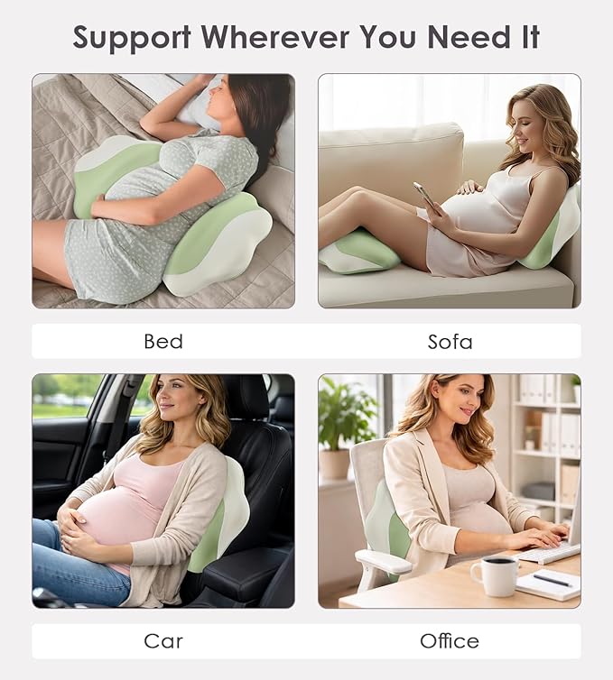 Memory Foam Pregnancy Pillows for Sleeping, Side Sleeper Maternity Pillow - Image 5