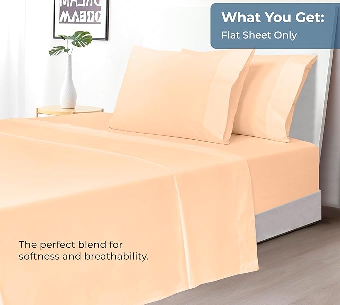 Royale Linen 100% Organic Cotton California King Flat Sheet Only - Image 5
