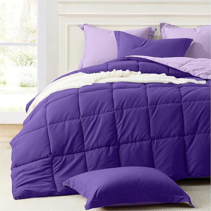 Homelike Moment Queen Comforter Set Purple, Comforters Queen Size Set, Soft by HomelikeMoment