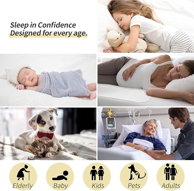 CoolShields Waterproof Bed Pads Incontinence Washable Reusable Bedwetting - Image 5