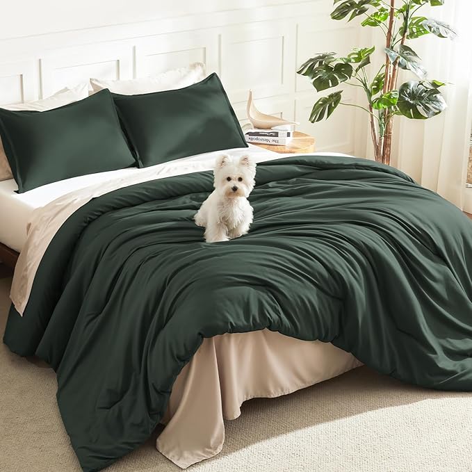 Litanika California King Comforter Set Forest Green by Litanika