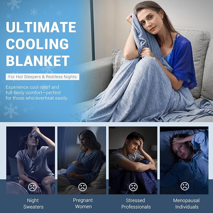 Elegear Revolutionary Cooling Blanket Throw Absorbs Heat to Keep Body Cool - Image 4