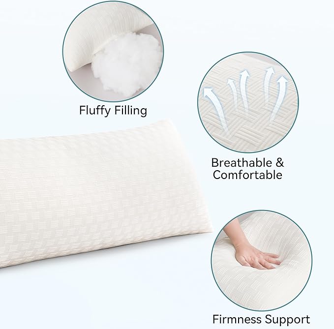 Oubonun Full Body Pillow for Adults, Soft and Fluffy Large Body Pillow for - Image 4