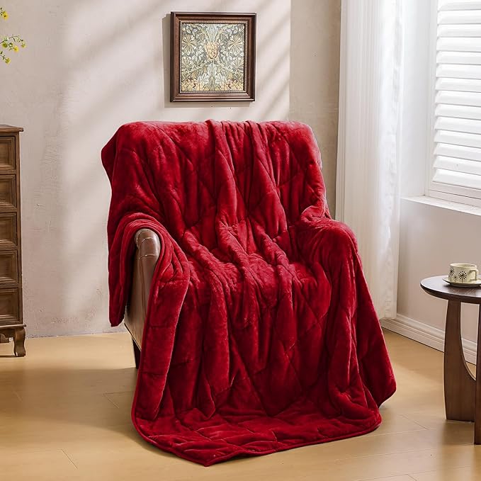 Super Fuzzy Soft Sherpa Fleece Weighted Blanket, 20 lbs Dual Sided Fluffy Heavy - Image 8