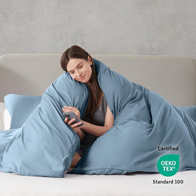Nestl Stone Blue Duvet Cover Full Size - Image 3