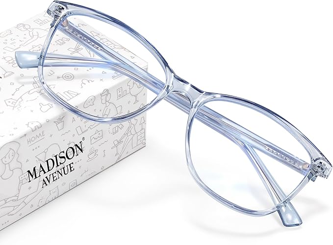 Madison Avenue Blue Light Blocking Glasses Anti Eyestrain UV Glare Blue Light by MadisonAvenue