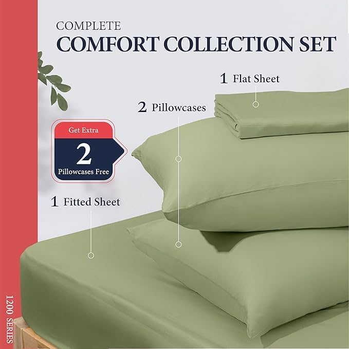 100% Egyptian Cotton Queen Size Sheets Set - Image 3