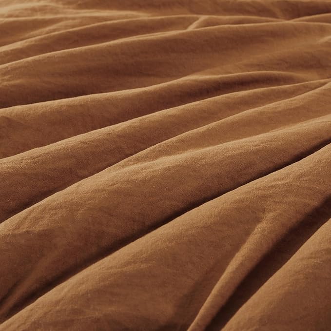 WRENSONGE California King Size Comforter Sets- 7 Pieces Soft Terracotta Bed in - Image 6