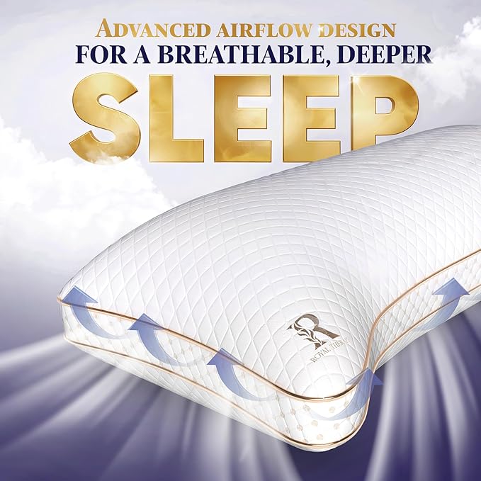 Royal Therapy King Memory Foam Pillow, Adjustable Shredded Odor-Free Pillow - Image 5