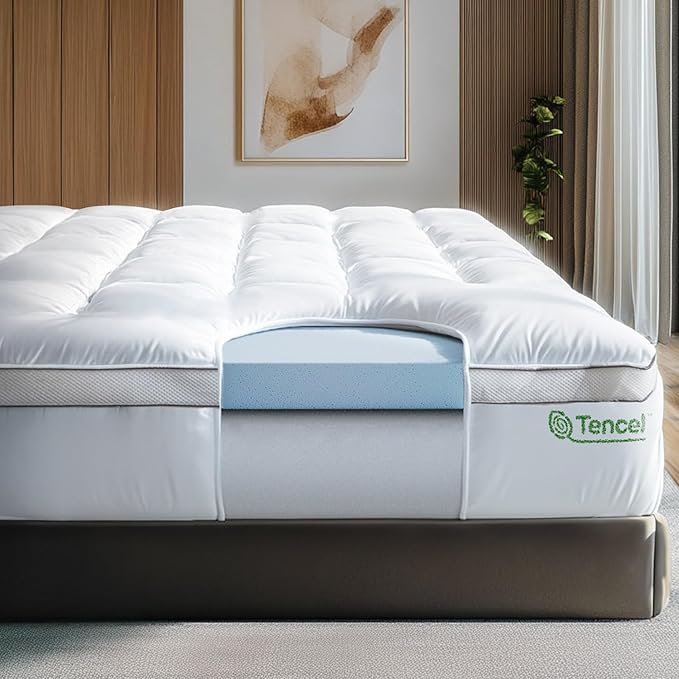 ViscoSoft 4 Inch Pillow Top Memory Foam Mattress Topper Queen by ViscoSoft