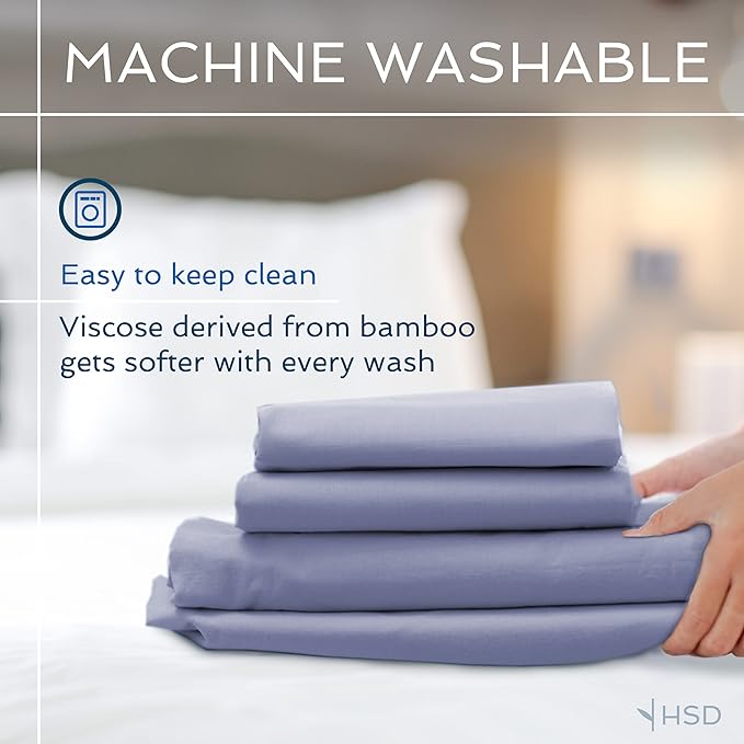 Hotel Sheets Direct 100% Viscose Derived from Bamboo Sheets Set Twin XL - Image 6