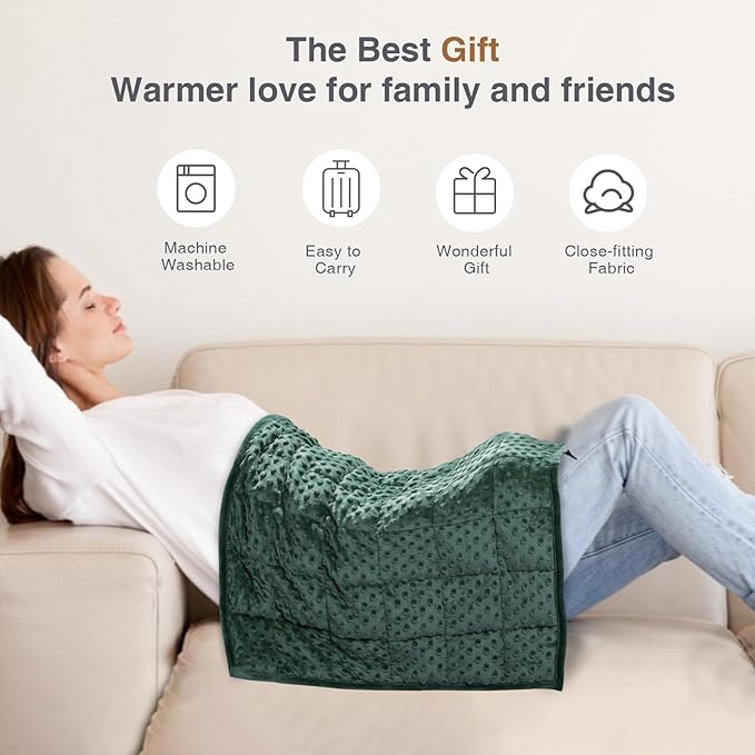 Alomidds Weighted Blanket 7lbs for Adults, Cozy Luxury Breathable Weighted Lap - Image 5