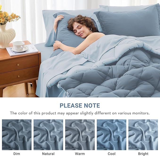 MUXHOMO 5 Pieces Twin XL Comforter Set, Reversible Bed in a Bag Twin XL Size - Image 4