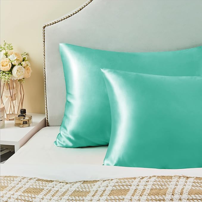BEDELITE Satin Body Pillow Cover 2 Pack, Super Soft and Cooling Body Pillow - Image 7