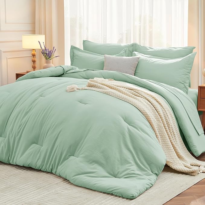 MUXHOMO 5 Pieces Twin Comforter Set, Soft Bed in a Bag Twin Size, All Season by MUXHOMO