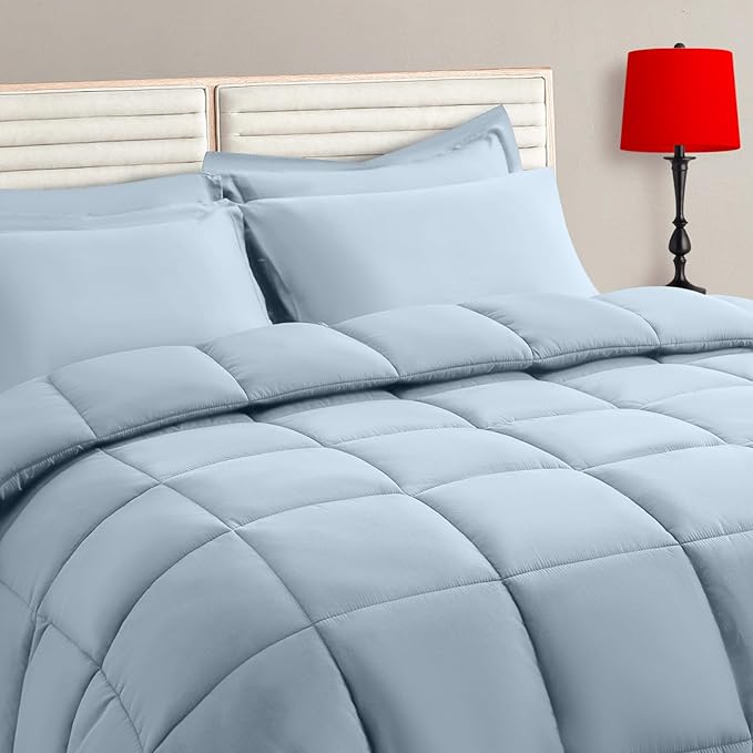 TAIMIT Light Blue Twin Size Comforter Set by TAIMITBedingSets