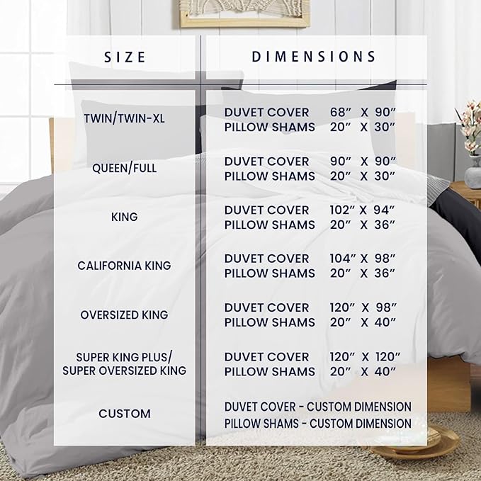 Kotton Culture 120"x120" 1 Pc Super King Plus/Super Oversize King Duvet Cover - Image 4