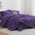Love's cabin Full Comforter Set Purple, 7 Pieces Full Bed in a Bag, All Season by Lovescabin