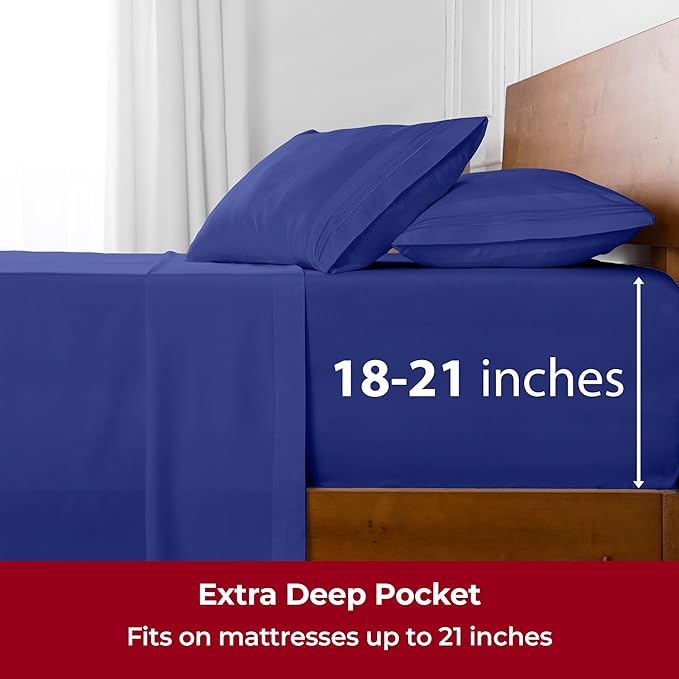 Mellanni Extra Deep Split King Sheets - Image 6