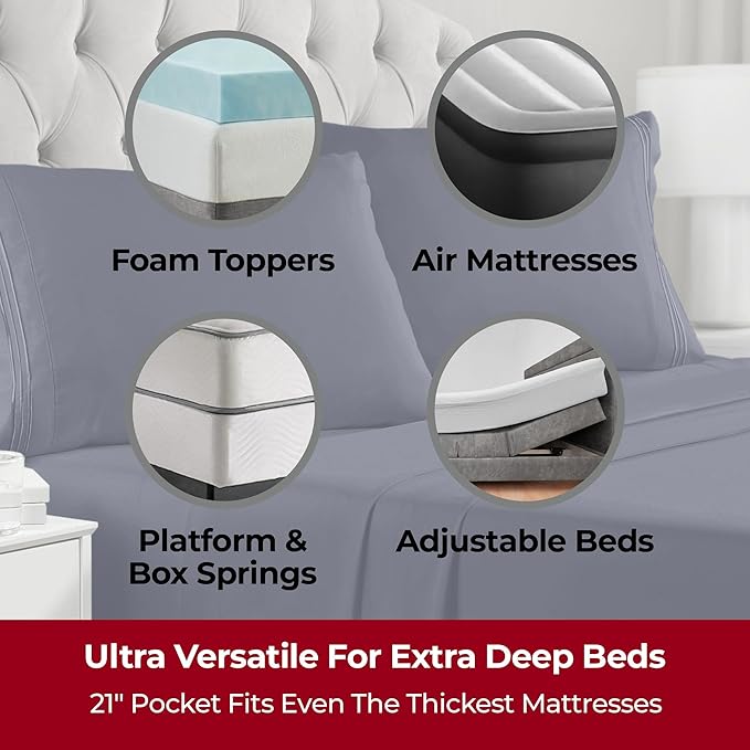 Mellanni Extra Deep Queen Sheets - Image 2