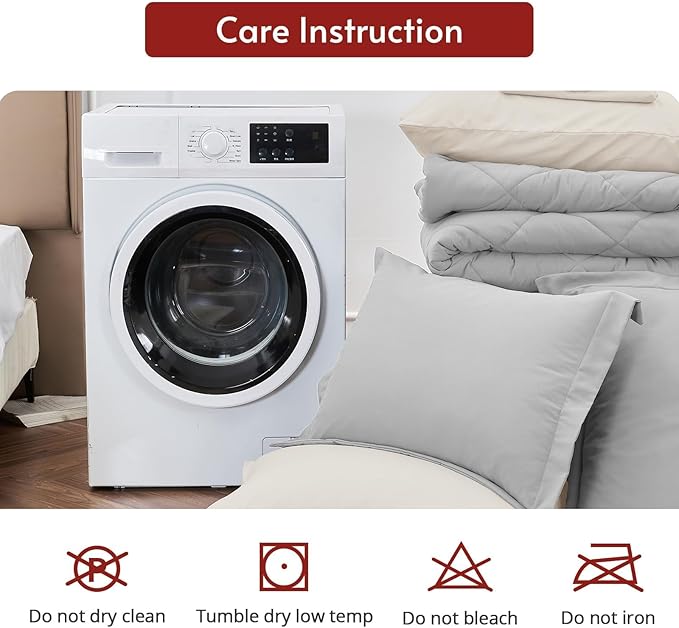 MUXHOMO 5 Pieces Twin Comforter Set, Reversible Bed in a Bag Twin Size - Image 9