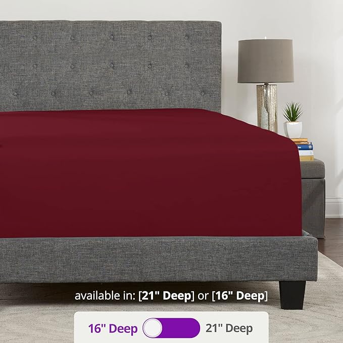 Lovely Joyful Feel Fitted Sheet Deep Pocket Full Size Fitted Sheets Fit - Image 3