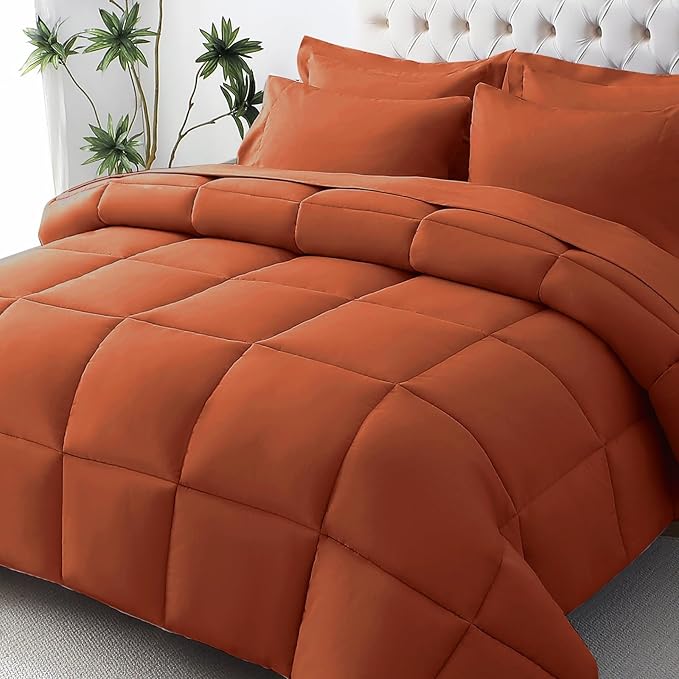 JOLLYVOGUE King Comforter Set, Ultra-Soft Bed in a Bag King Size 7 Pieces by JOLLYVOGUE